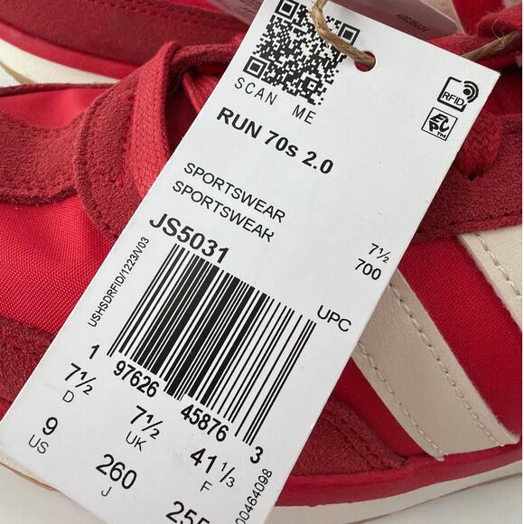 Adidas Women's Pure Ruby Off White RUN 70s 2.0 Trainer Shoes Size 9 - Picture 5 of 12